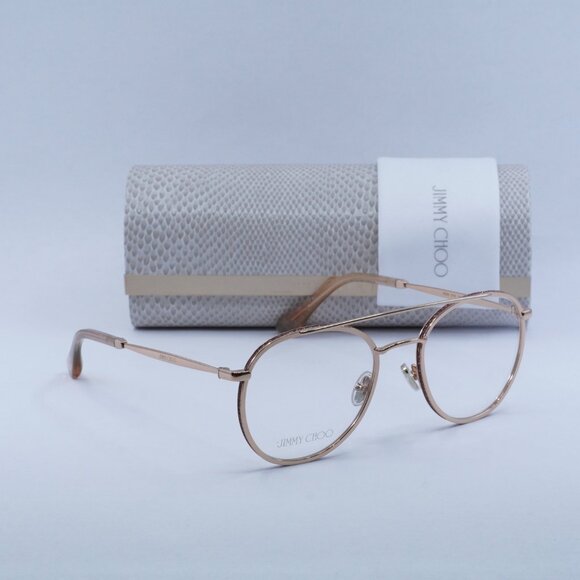 Jimmy Choo JC230 0EYR 00 Round Eyeglasses - Gold Pink - Picture 7 of 8